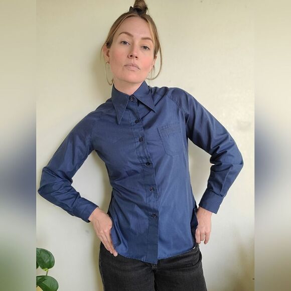 The Sam Vintage Dagger Collar Womens Button Down M - Picture 5 of 10
